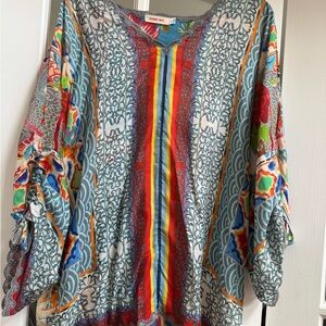 Johnny Was silk top size XL